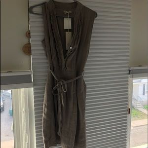 Grey linen dress